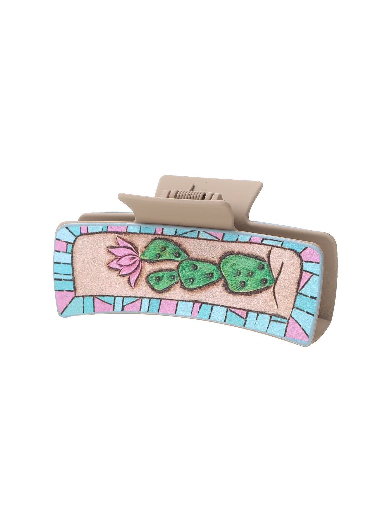 Wholesale Western Style Cactus Feather Sunflower Leather Shark Clip Hairpin